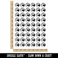 Letter C Uppercase Fun Bold Font Temporary Tattoo Water Resistant Fake Body Art Set Collection (1 Sheet)