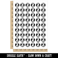 Letter Z Uppercase Fun Bold Font Temporary Tattoo Water Resistant Fake Body Art Set Collection (1 Sheet)