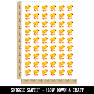 Baby Chick Chicken Standing Solid Temporary Tattoo Water Resistant Fake Body Art Set Collection (1 Sheet)