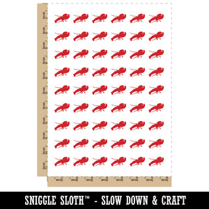Lobster Solid Temporary Tattoo Water Resistant Fake Body Art Set Collection (1 Sheet)
