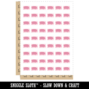 Pig Solid Side View Temporary Tattoo Water Resistant Fake Body Art Set Collection (1 Sheet)