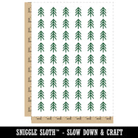 Simple Pine Tree Temporary Tattoo Water Resistant Fake Body Art Set Collection (1 Sheet)