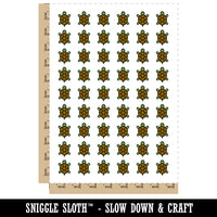 Turtle Top View Temporary Tattoo Water Resistant Fake Body Art Set Collection (1 Sheet)