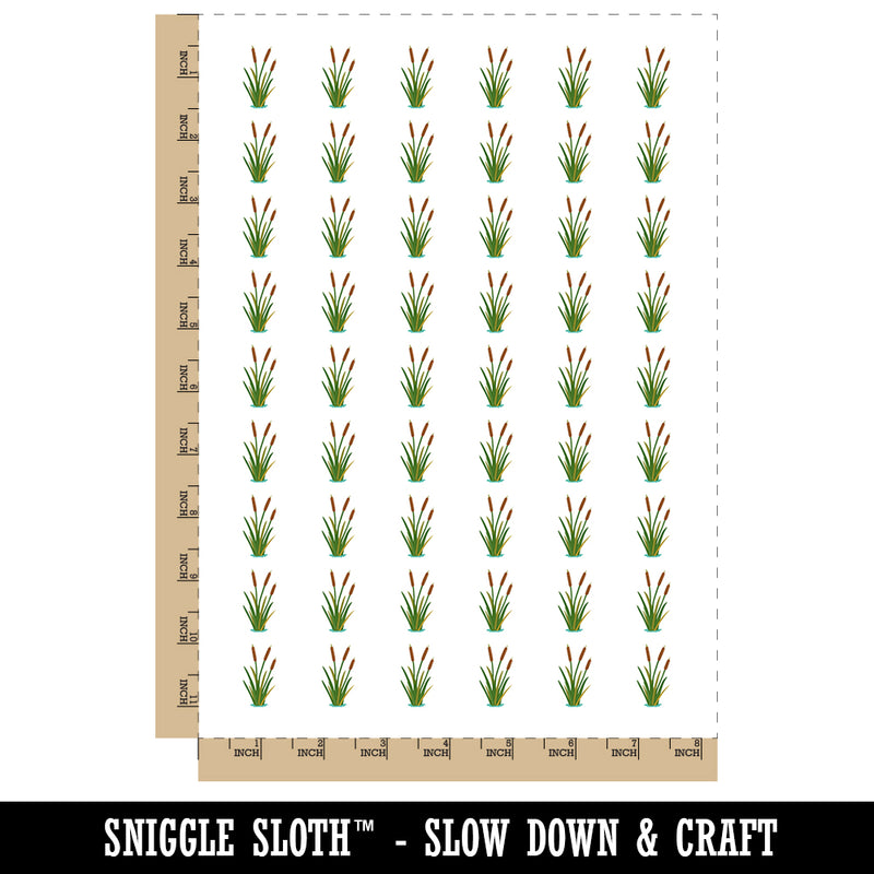 Cattails in Water Temporary Tattoo Water Resistant Fake Body Art Set Collection (1 Sheet)
