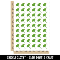 Ginkgo Leaf Solid Temporary Tattoo Water Resistant Fake Body Art Set Collection (1 Sheet)