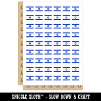 Israel Flag Temporary Tattoo Water Resistant Fake Body Art Set Collection (1 Sheet)