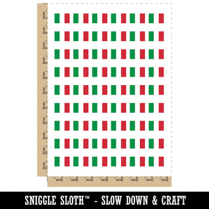 Italy Flag Temporary Tattoo Water Resistant Fake Body Art Set Collection (1 Sheet)