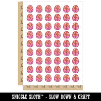 Brain Doodle Temporary Tattoo Water Resistant Fake Body Art Set Collection (1 Sheet)