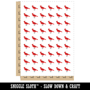 Cardinal Bird Standing Solid Temporary Tattoo Water Resistant Fake Body Art Set Collection (1 Sheet)