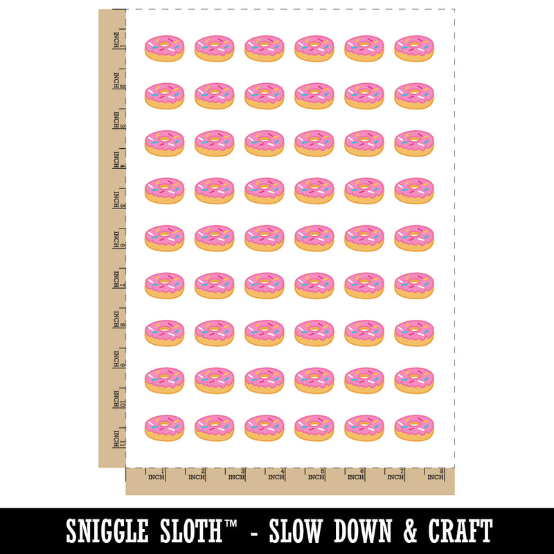 Donut with Sprinkles Temporary Tattoo Water Resistant Fake Body Art Set Collection (1 Sheet)