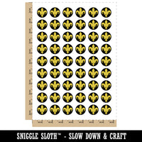 Fleur De Lis French Mardi Gras Solid Temporary Tattoo Water Resistant Fake Body Art Set Collection (1 Sheet)