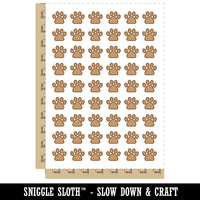 Paw Print Outline Dog Cat Temporary Tattoo Water Resistant Fake Body Art Set Collection (1 Sheet)