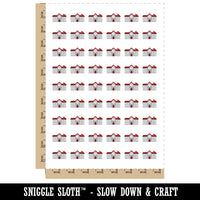 School Building Icon Temporary Tattoo Water Resistant Fake Body Art Set Collection (1 Sheet)