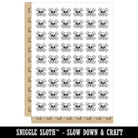 Skull and Crossbones Doodle Temporary Tattoo Water Resistant Fake Body Art Set Collection (1 Sheet)