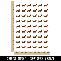 Basset Hound Dog with Heart Temporary Tattoo Water Resistant Fake Body Art Set Collection (1 Sheet)