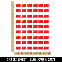 China Flag Temporary Tattoo Water Resistant Fake Body Art Set Collection (1 Sheet)