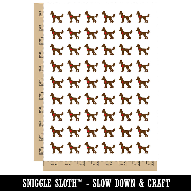 Chinese Crested Dog with Heart Temporary Tattoo Water Resistant Fake Body Art Set Collection (1 Sheet)