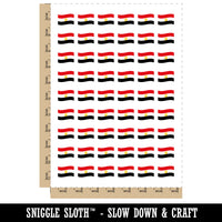 Egypt with Waving Flag Cute Temporary Tattoo Water Resistant Fake Body Art Set Collection (1 Sheet)