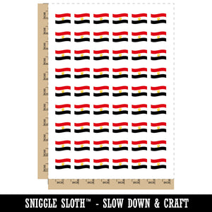 Egypt with Waving Flag Cute Temporary Tattoo Water Resistant Fake Body Art Set Collection (1 Sheet)