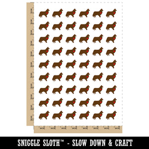 Rough Collie Dog with Heart Temporary Tattoo Water Resistant Fake Body Art Set Collection (1 Sheet)