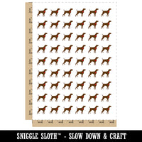Weimaraner Dog with Heart Temporary Tattoo Water Resistant Fake Body Art Set Collection (1 Sheet)