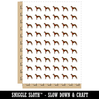 Whippet Dog with Heart Temporary Tattoo Water Resistant Fake Body Art Set Collection (1 Sheet)