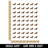 Wirehaired Dachshund Dog with Heart Temporary Tattoo Water Resistant Fake Body Art Set Collection (1 Sheet)