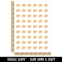 Camel Solid Temporary Tattoo Water Resistant Fake Body Art Set Collection (1 Sheet)