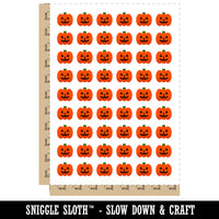 Jack O'Lantern Happy Halloween Pumpkin Temporary Tattoo Water Resistant Fake Body Art Set Collection (1 Sheet)