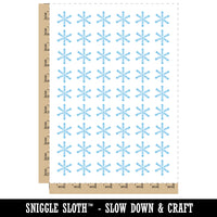 Snowflake Doodle Winter Temporary Tattoo Water Resistant Fake Body Art Set Collection (1 Sheet)
