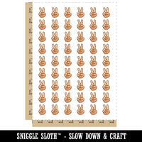 Peace Hand Sign Temporary Tattoo Water Resistant Fake Body Art Set Collection (1 Sheet)