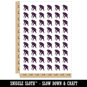 Ferocious Werewolf Monster Halloween Temporary Tattoo Water Resistant Fake Body Art Set Collection (1 Sheet)