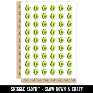 Friendly Avocado Buddy Temporary Tattoo Water Resistant Fake Body Art Set Collection (1 Sheet)