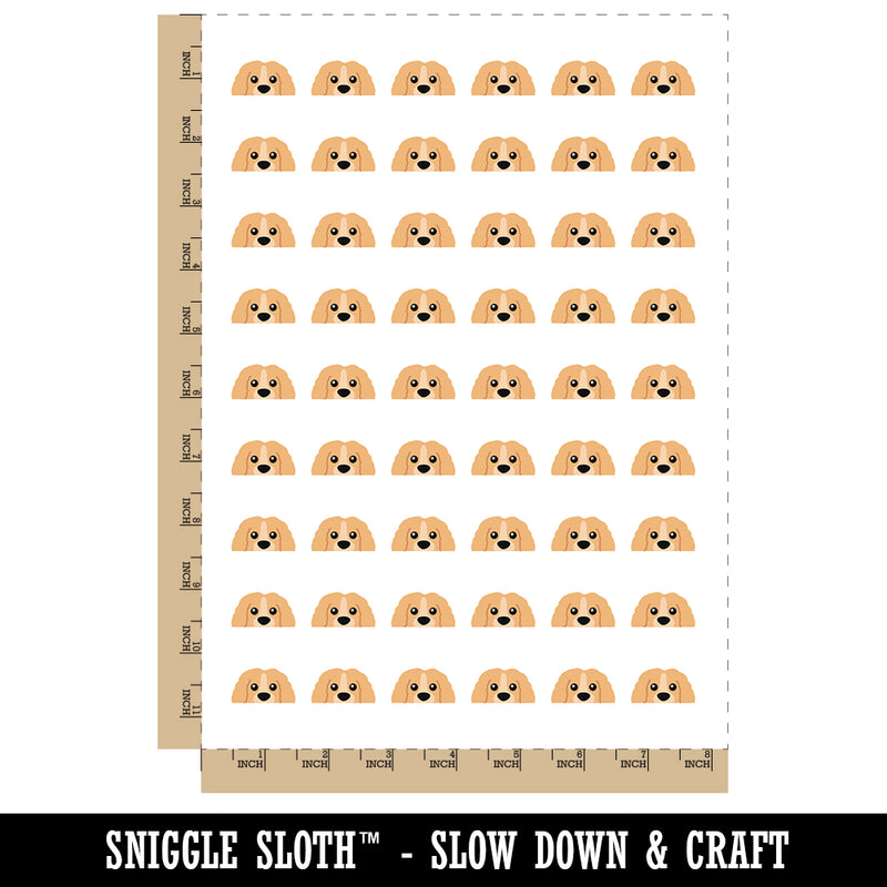 Peeking Doggy Dog Puppy Temporary Tattoo Water Resistant Fake Body Art Set Collection (1 Sheet)