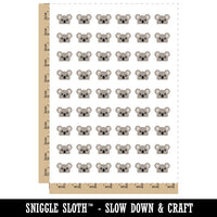 Peeking Koala Temporary Tattoo Water Resistant Fake Body Art Set Collection (1 Sheet)