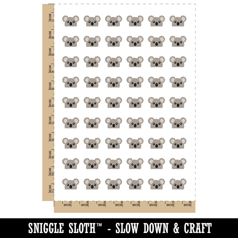 Peeking Koala Temporary Tattoo Water Resistant Fake Body Art Set Collection (1 Sheet)