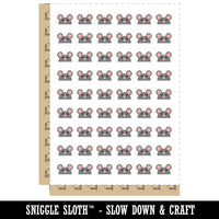Peeking Mouse Temporary Tattoo Water Resistant Fake Body Art Set Collection (1 Sheet)