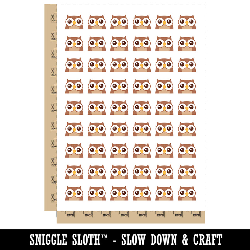 Peeking Owl Temporary Tattoo Water Resistant Fake Body Art Set Collection (1 Sheet)