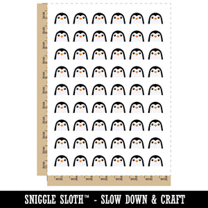 Peeking Penguin Temporary Tattoo Water Resistant Fake Body Art Set Collection (1 Sheet)