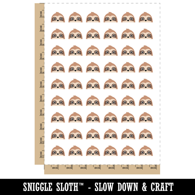 Peeking Sloth Temporary Tattoo Water Resistant Fake Body Art Set Collection (1 Sheet)