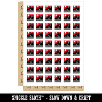 Castle Dracula Transylvania Destination Stamp Temporary Tattoo Water Resistant Fake Body Art Set Collection (1 Sheet)
