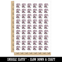 Samurai Cat Under Sakura Cherry Blossom Temporary Tattoo Water Resistant Fake Body Art Set Collection (1 Sheet)
