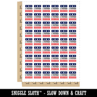 I Voted Stars and Stripes Patriotic Temporary Tattoo Water Resistant Fake Body Art Set Collection (1 Sheet)
