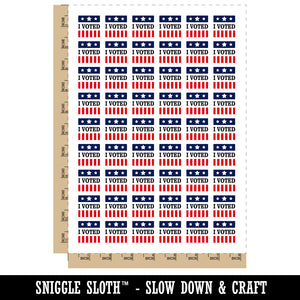 I Voted Stars and Stripes Patriotic Temporary Tattoo Water Resistant Fake Body Art Set Collection (1 Sheet)