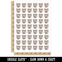 Cougar Head Mountain Lion Temporary Tattoo Water Resistant Fake Body Art Set Collection (1 Sheet)