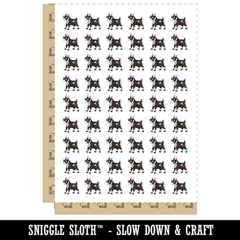Cute Baby Goat Temporary Tattoo Water Resistant Fake Body Art Set Collection (1 Sheet)