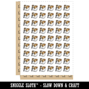 English Bulldog Head Temporary Tattoo Water Resistant Fake Body Art Set Collection (1 Sheet)
