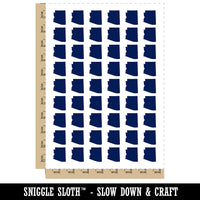 Arizona State Silhouette Temporary Tattoo Water Resistant Fake Body Art Set Collection (1 Sheet)