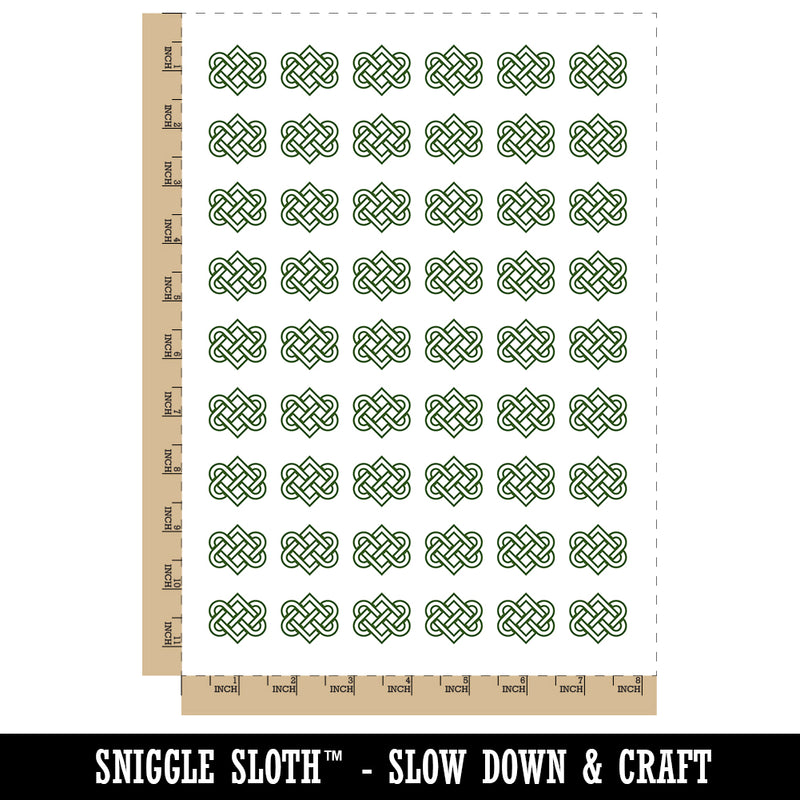 Celtic Love Knot Outline Temporary Tattoo Water Resistant Fake Body Art Set Collection (1 Sheet)