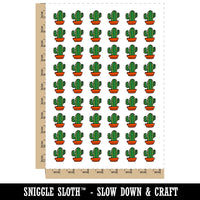 Hand Drawn Cactus Doodle Temporary Tattoo Water Resistant Fake Body Art Set Collection (1 Sheet)